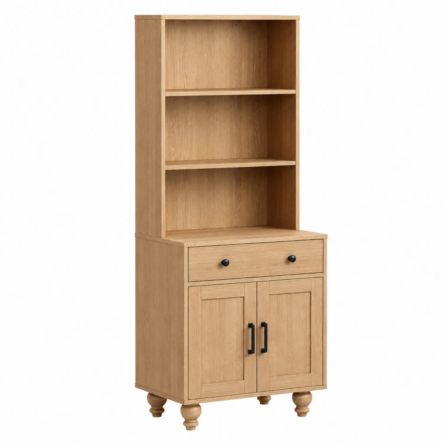 Buffet de cuisine en bois avec étagères et placards 180x80x40 cm