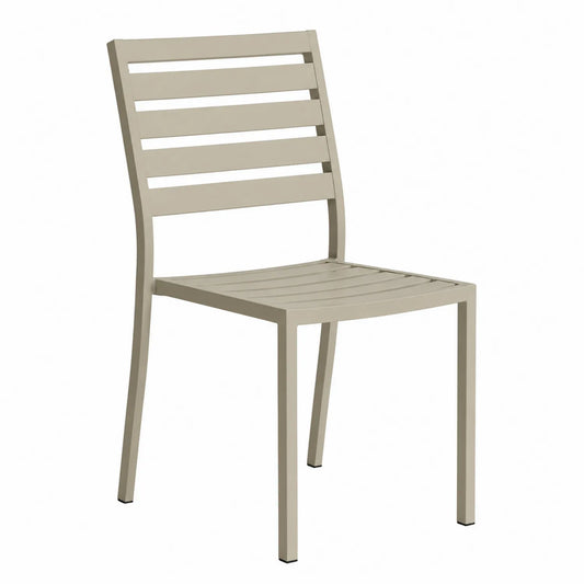 Chaise d'extérieur en aluminium Gris 80x44x52 cm