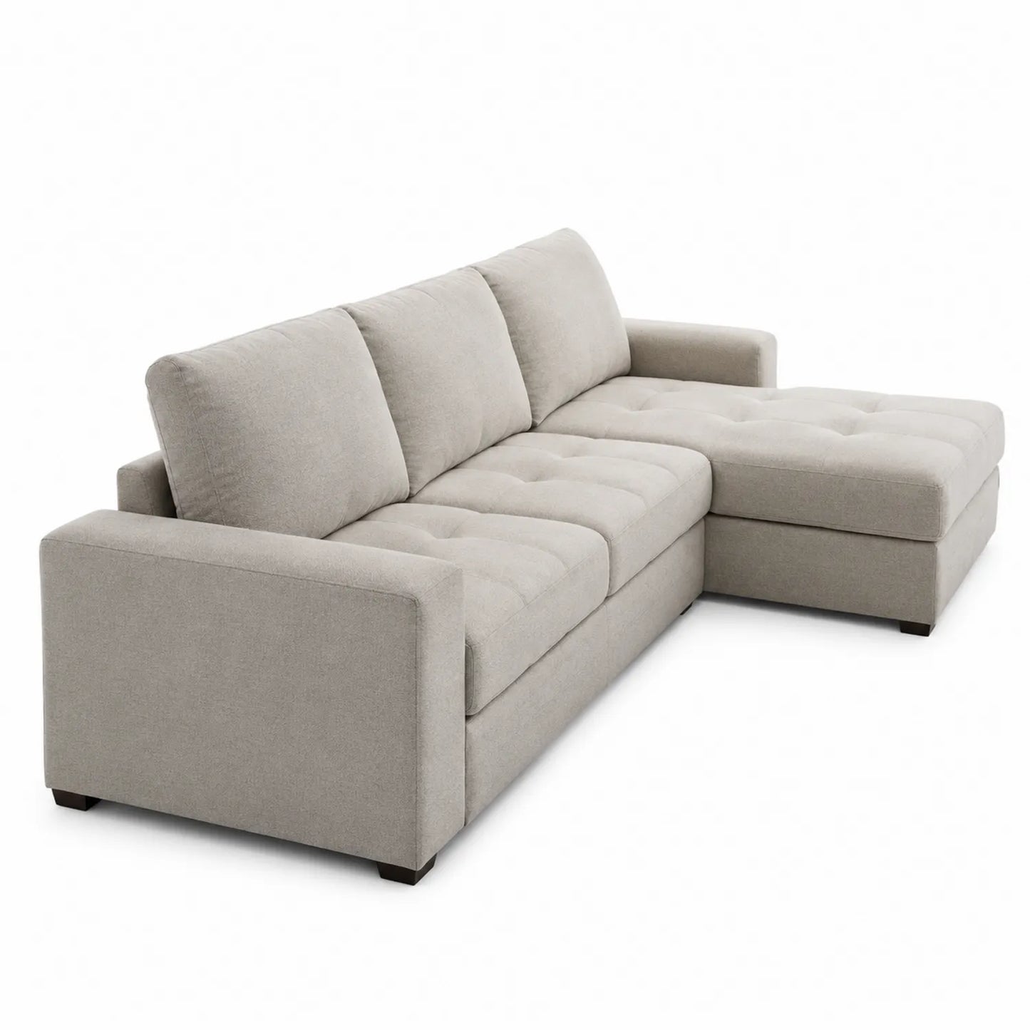 Canapé d'angle en tissu polyester Beige
