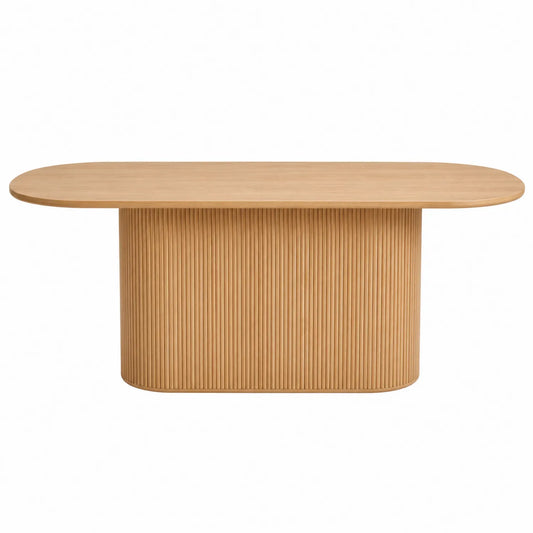 Table à manger ovale en bois de chêne